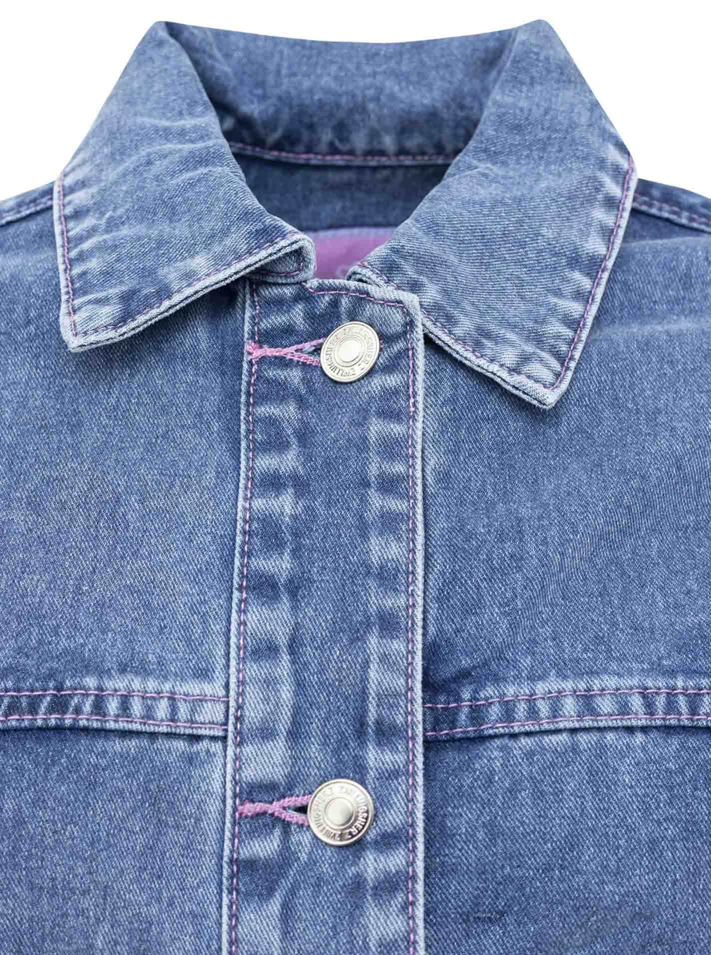 💕 Zwillingsherz Jeansjacke "Herz" Mittelblau