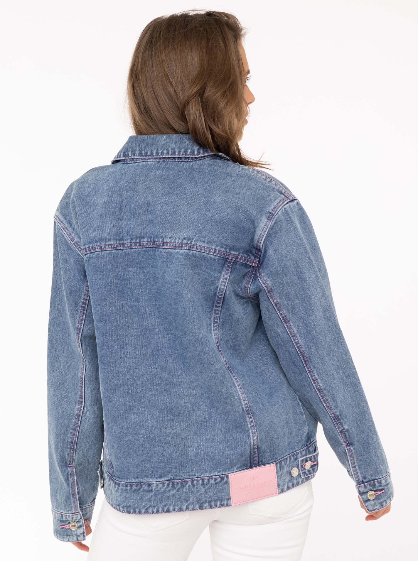 💕 Zwillingsherz Jeansjacke "Herz" Mittelblau