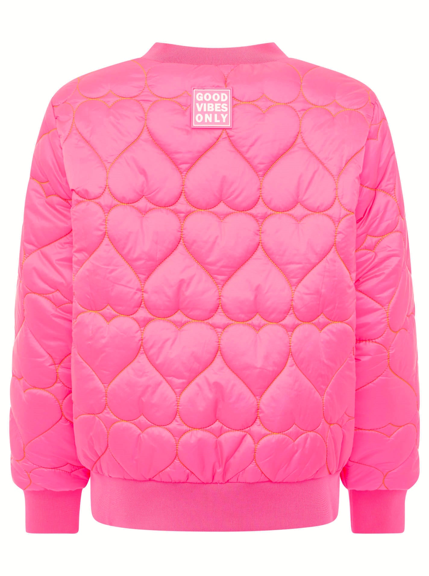 💕 Zwillingsherz Bomberjacke "Be Happy" Neonpink