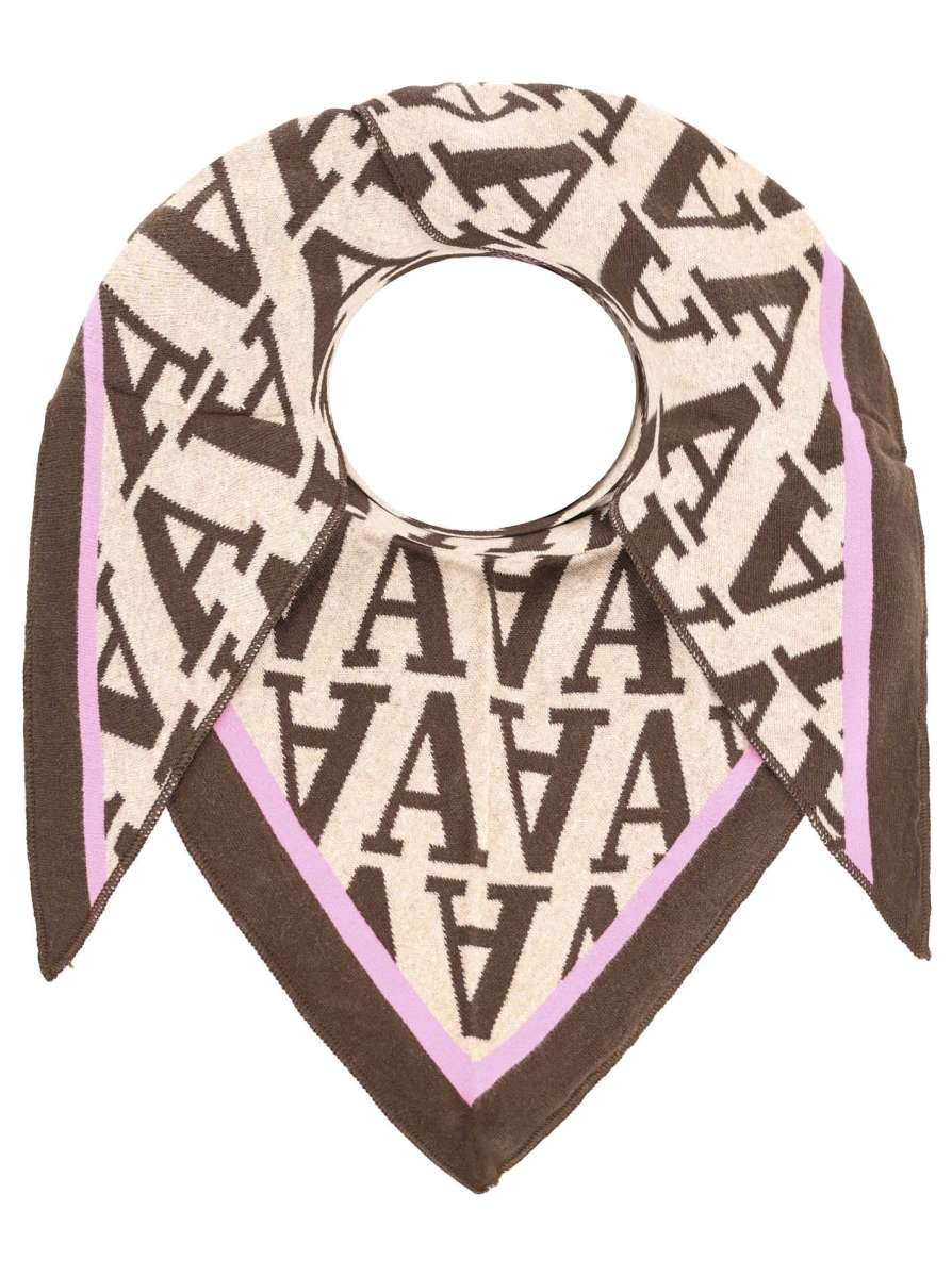 💕 Zwillingsherz Dreieckstuch "A Allover" Baumwolle Beige