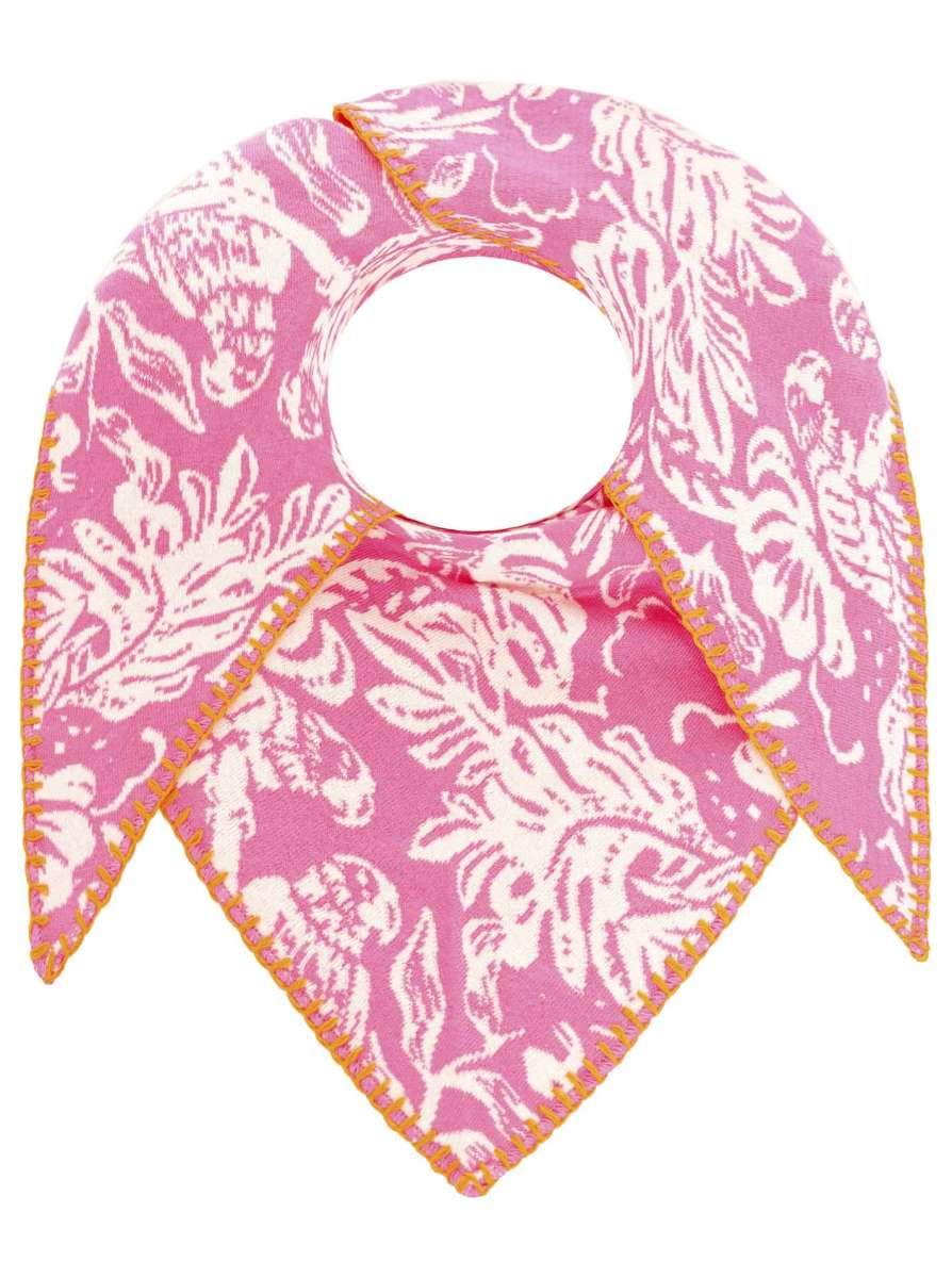 💕 Zwillingsherz Dreieckstuch "Papagei" Baumwolle Pink