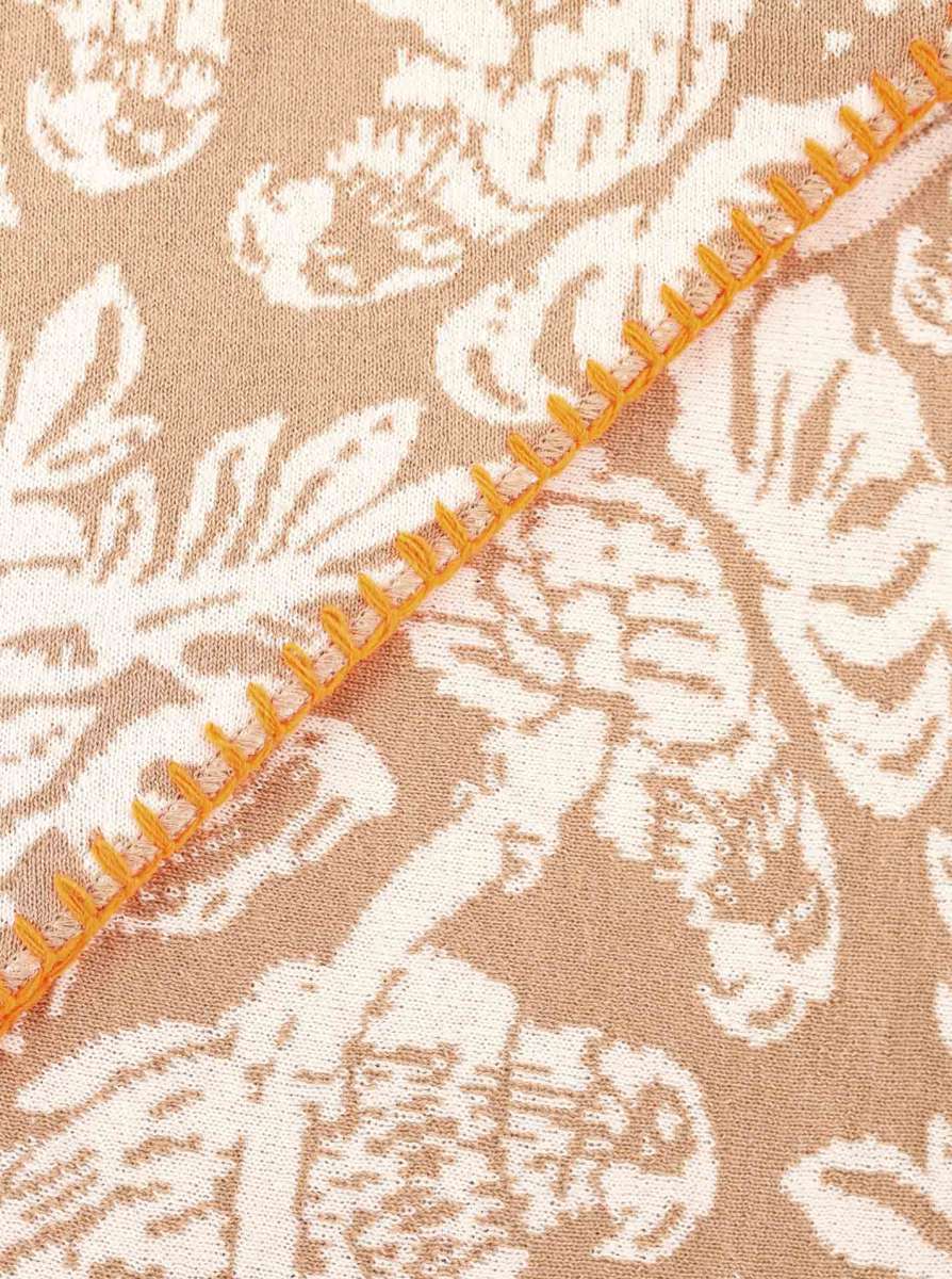 💕 Zwillingsherz Dreieckstuch "Papagei" Baumwolle Beige