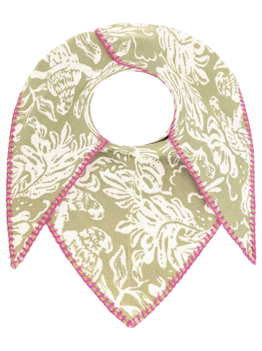 💕 Zwillingsherz Dreieckstuch "Papagei" Baumwolle Khaki