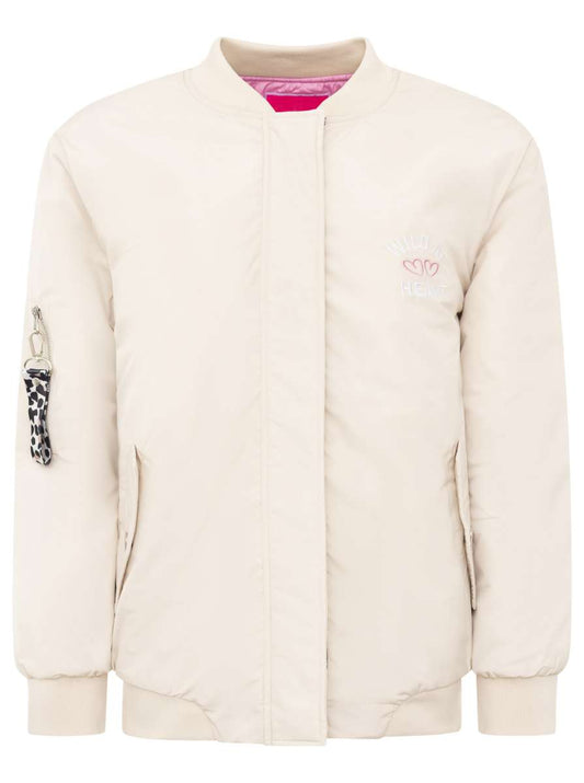 💕 Zwillingsherz Bomberjacke "Wild at Heart" Beige