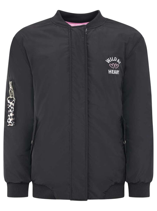 💕 Zwillingsherz Bomberjacke "Wild at Heart" Schwarz