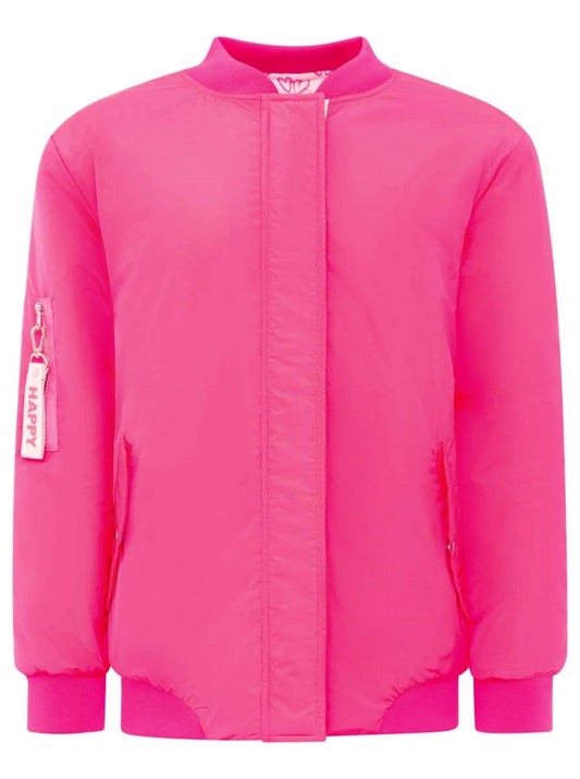 💕 Zwillingsherz Bomberjacke "Happy" Neonpink