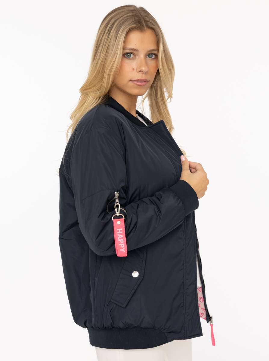 💕 Zwillingsherz Bomberjacke "Happy" Navy