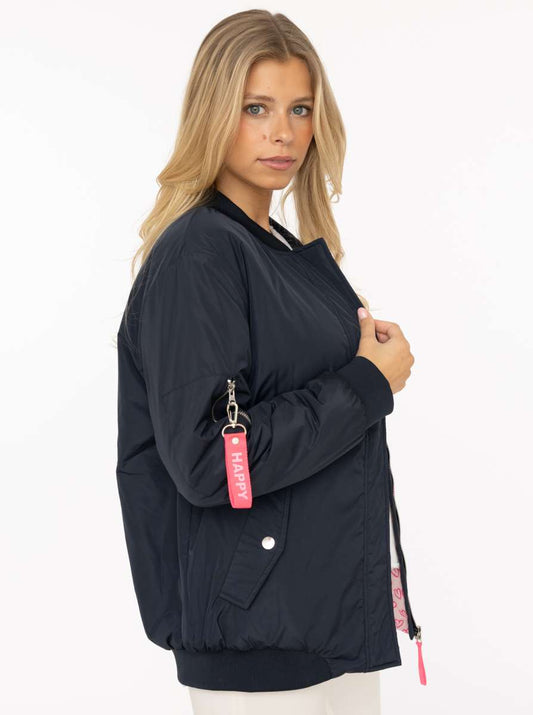 💕 Zwillingsherz Bomberjacke "Happy" Navy