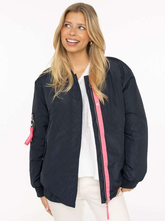 💕 Zwillingsherz Bomberjacke "Happy" Navy