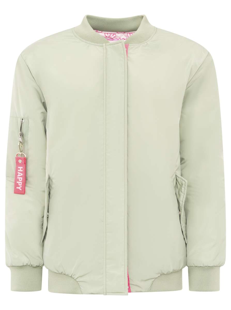 💕 Zwillingsherz Bomberjacke "Happy" Salbei