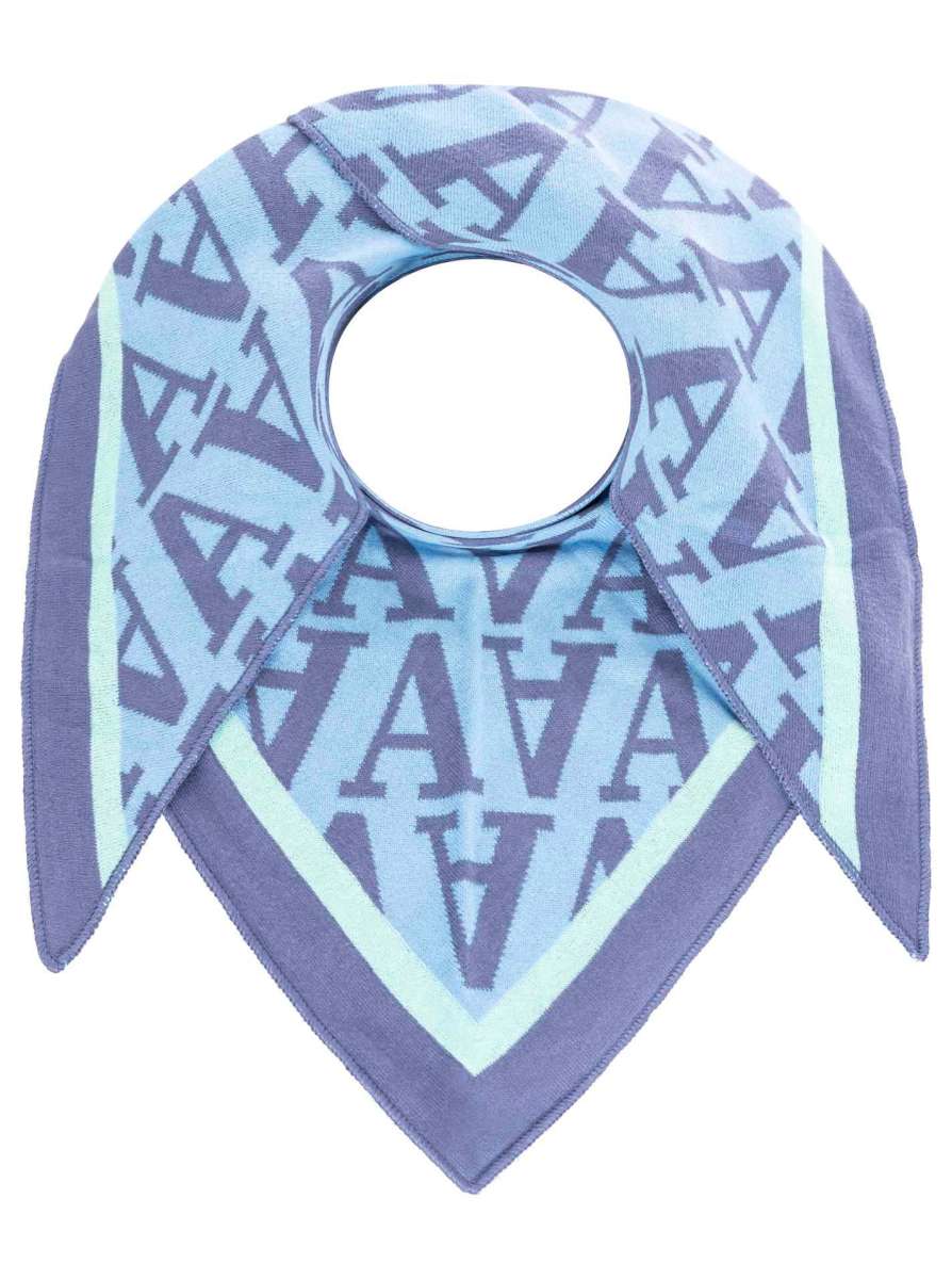 💕 Zwillingsherz Dreieckstuch "A Allover" Baumwolle Jeans