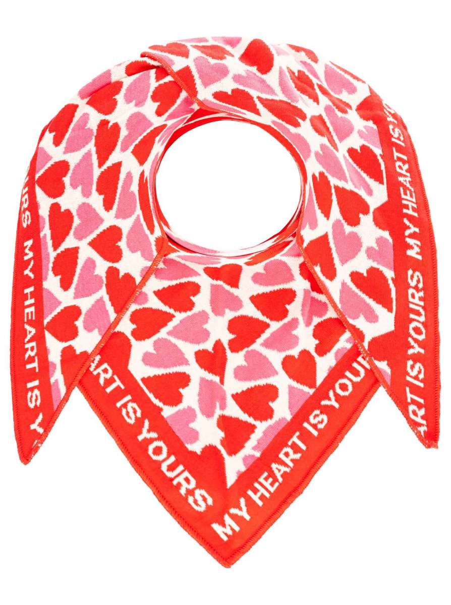 💕 Zwillingsherz Dreieckstuch "My Heart" Baumwolle Pink