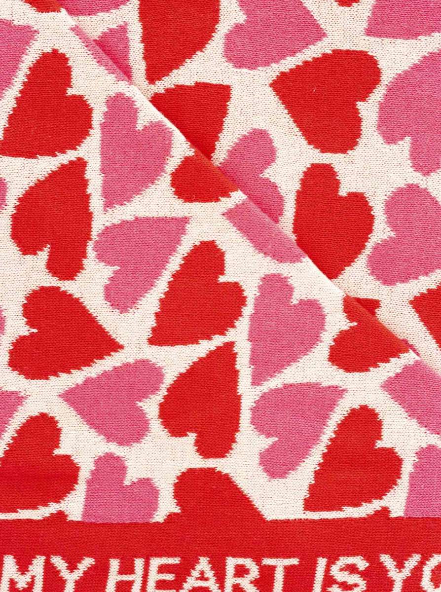 💕 Zwillingsherz Dreieckstuch "My Heart" Baumwolle Pink