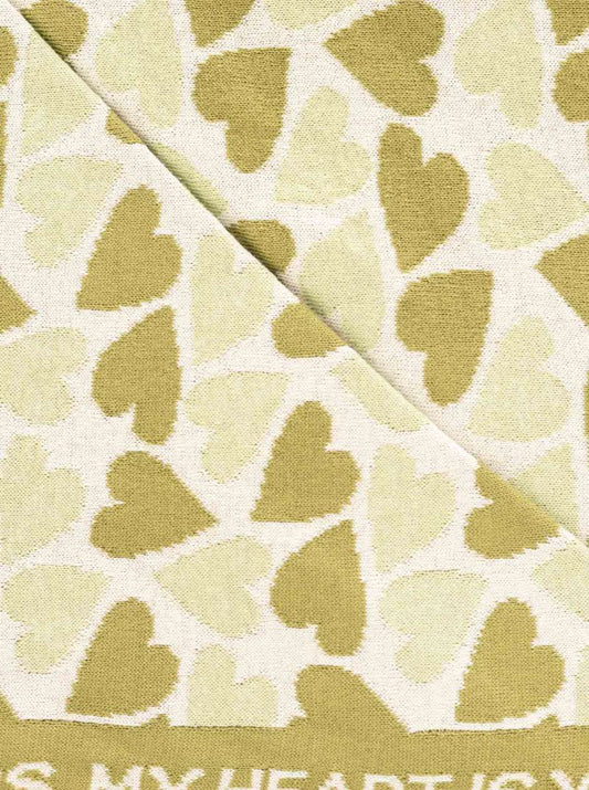 💕 Zwillingsherz Dreieckstuch "My Heart" Baumwolle Mint