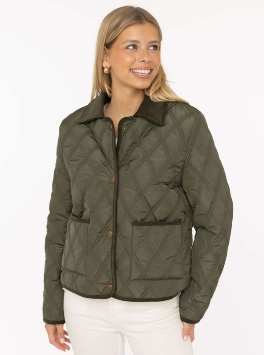 💕 Zwillingsherz Steppjacke "Classic" Khaki