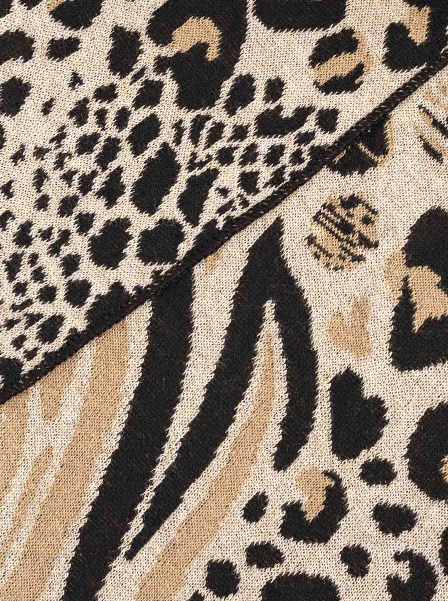 💕 Zwillingsherz Dreieckstuch "Wild Life" Baumwolle Beige