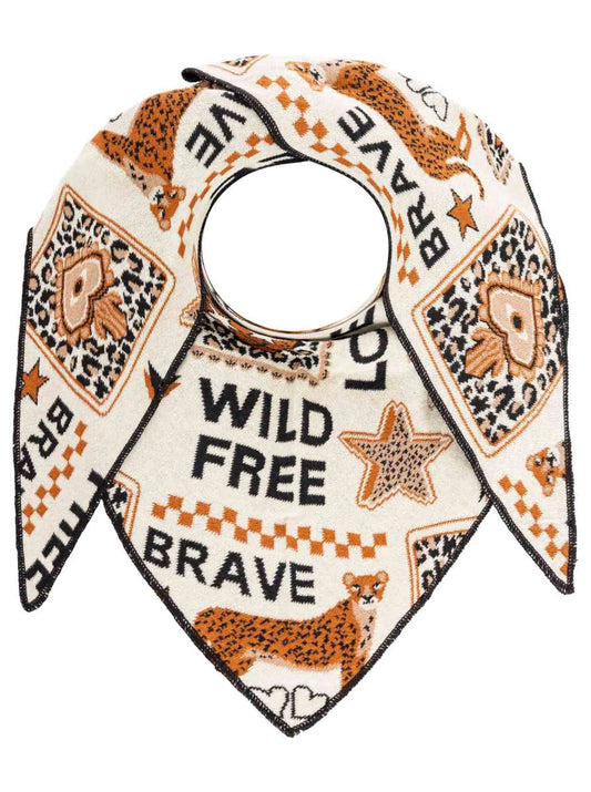 💕 Zwillingsherz Dreieckstuch "Leo Blitz" Beige