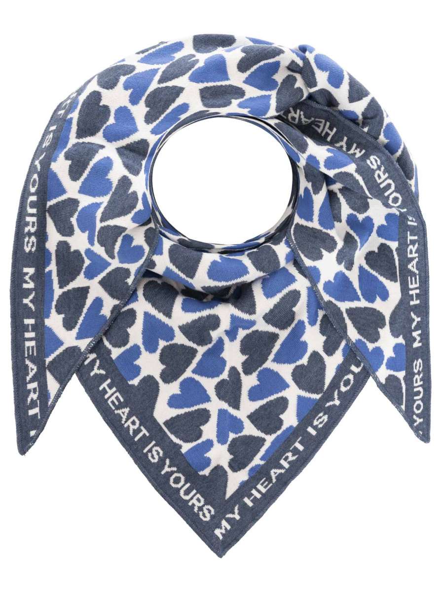 💕 Zwillingsherz Dreieckstuch "My Heart" Baumwolle Jeans