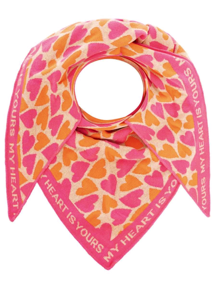 💕 Zwillingsherz Dreieckstuch "My Heart" Baumwolle Pink