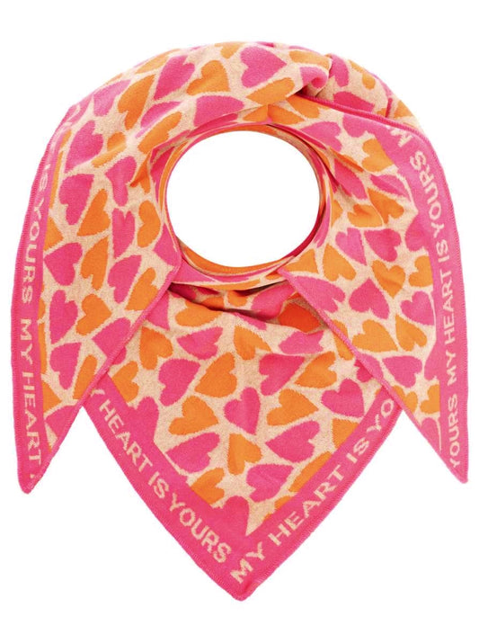 💕 Zwillingsherz Dreieckstuch "My Heart" Baumwolle Pink