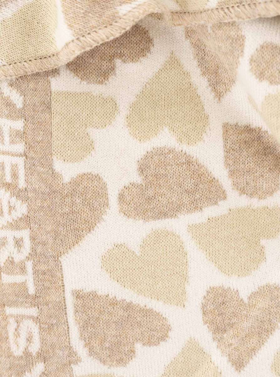 💕 Zwillingsherz Dreieckstuch "My Heart" Baumwolle Beige
