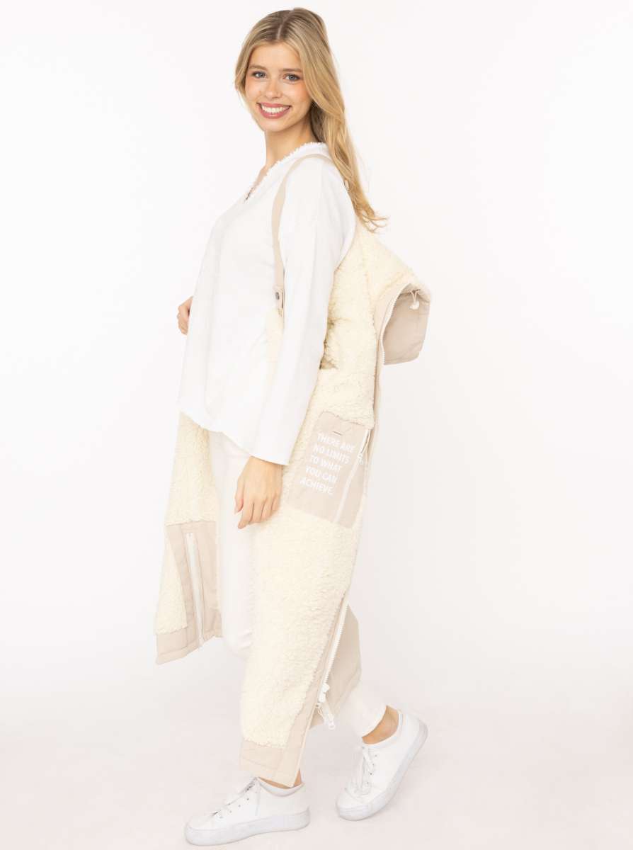 💕 Zwillingsherz Oversize "Windjacke ZH" Windmantel Hellbeige
