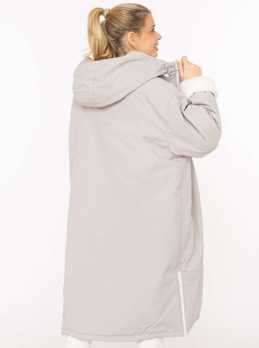 💕 Zwillingsherz Oversize "Windjacke ZH" Windmantel Hellgrau