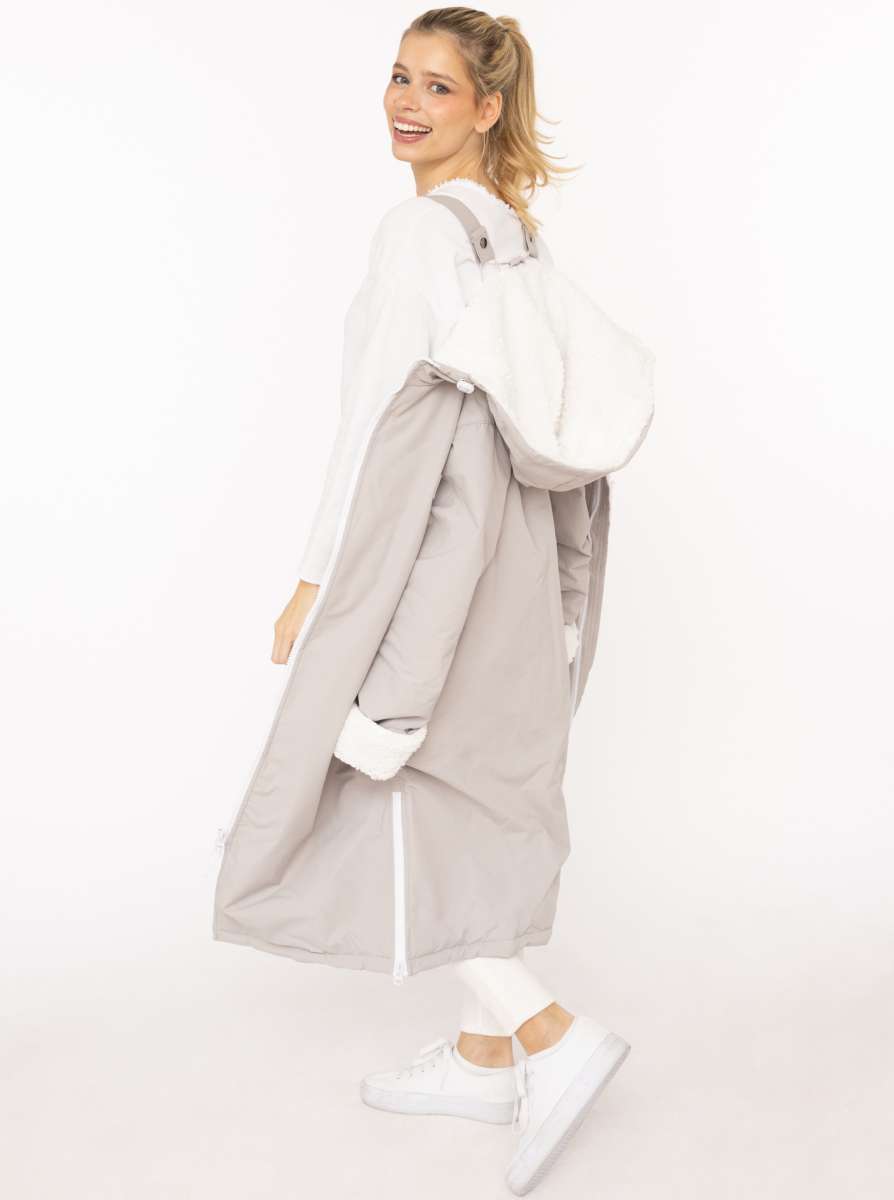 💕 Zwillingsherz Oversize "Windjacke ZH" Windmantel Hellgrau