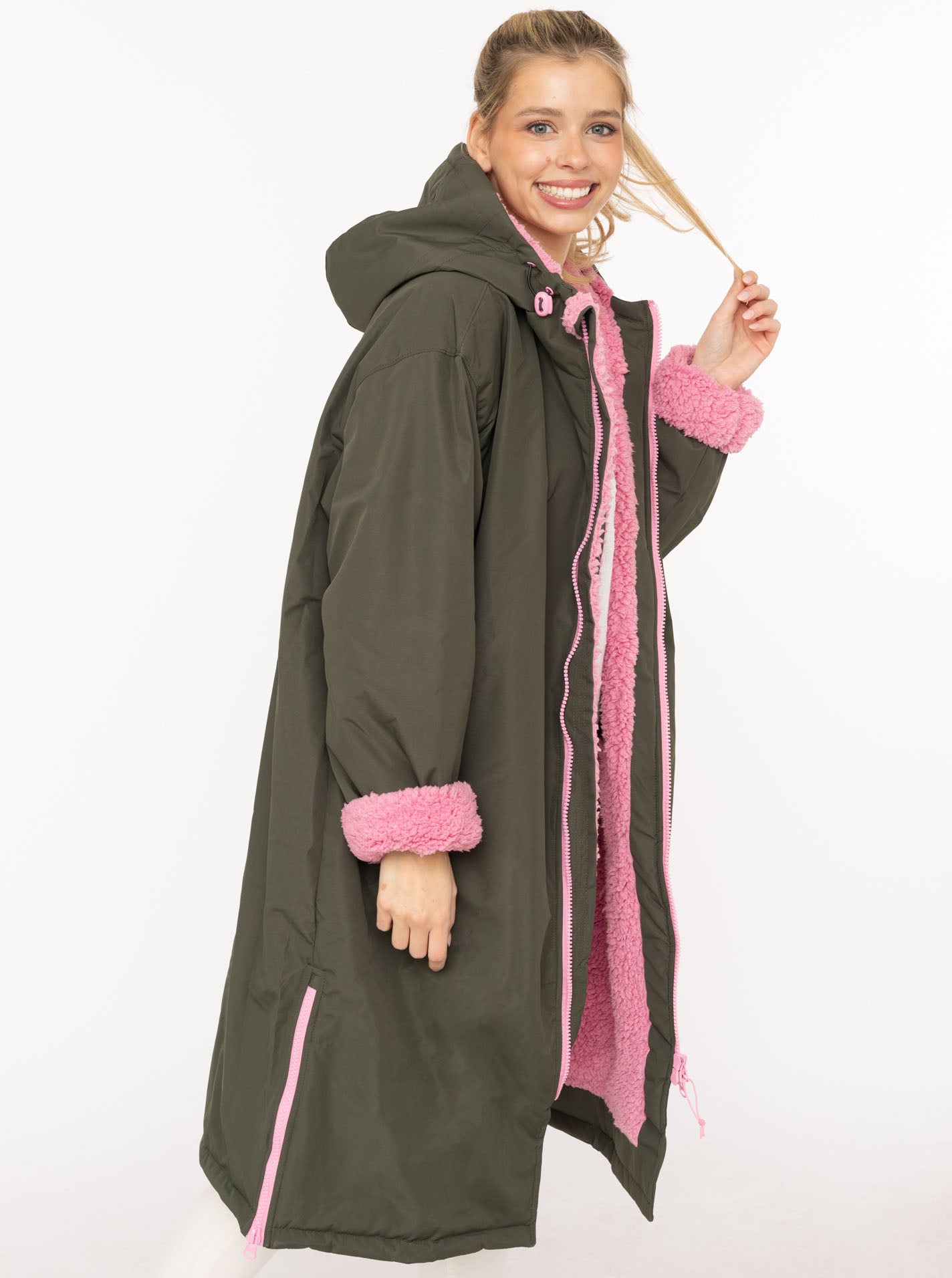 💕 Zwillingsherz Oversize "Windjacke ZH" Windmantel Khaki