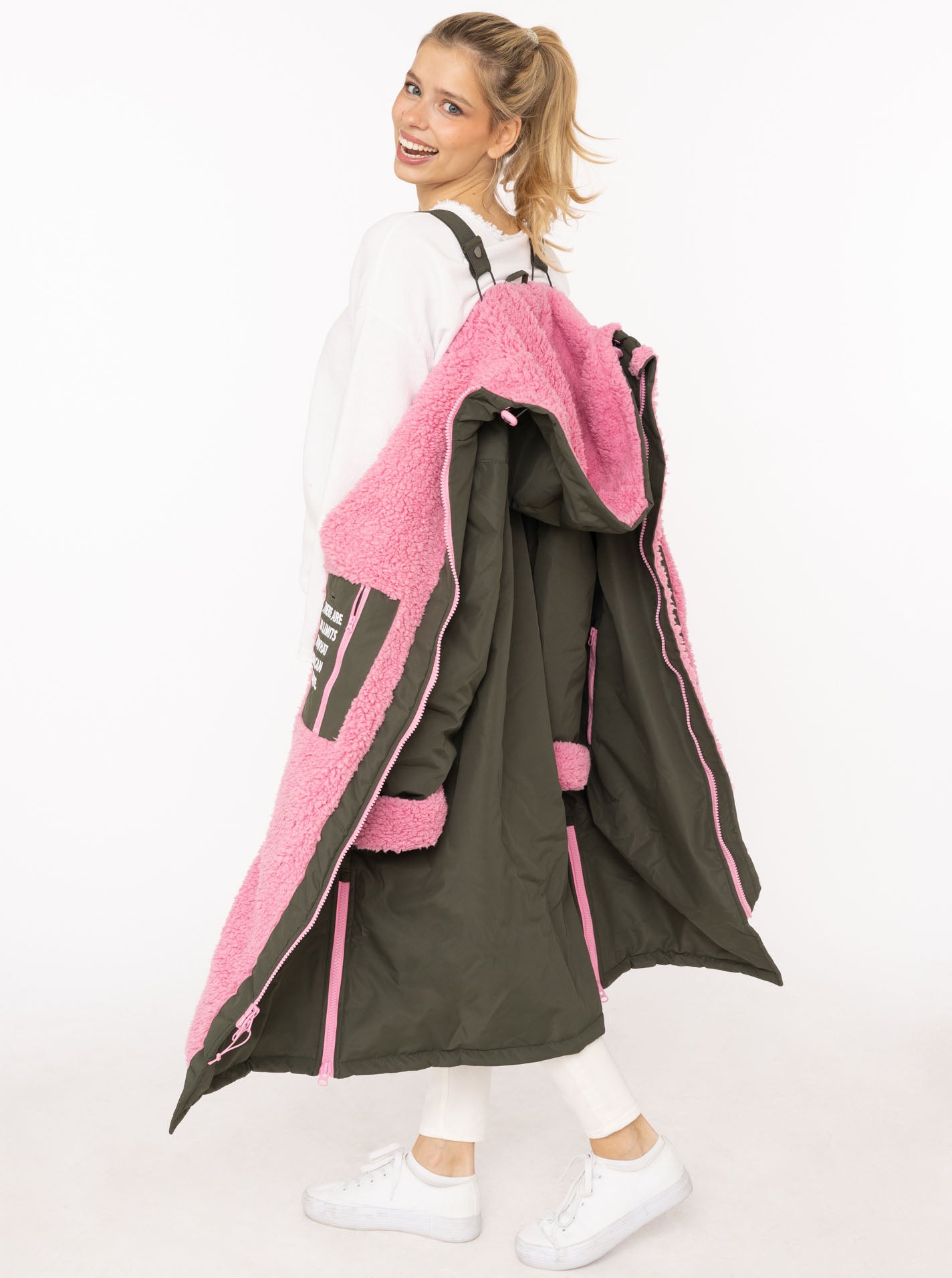 💕 Zwillingsherz Oversize "Windjacke ZH" Windmantel Khaki