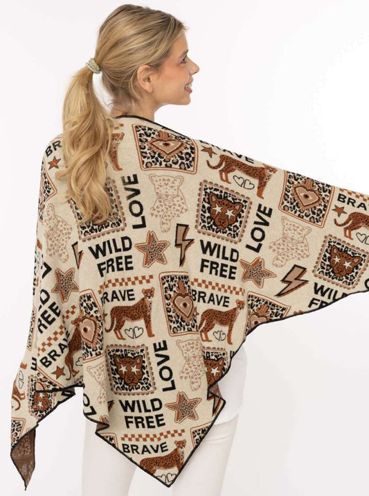 💕 Zwillingsherz Dreieckstuch "Leo Blitz" Beige