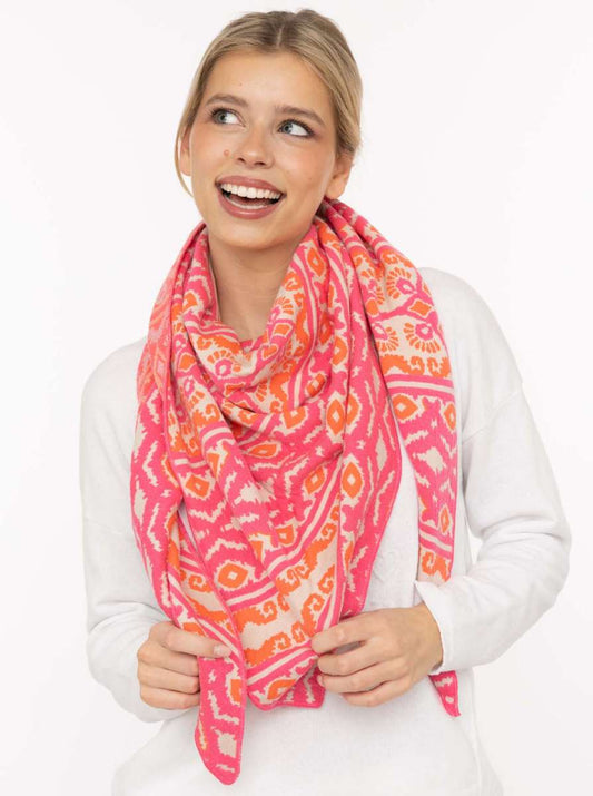 💕 Zwillingsherz Dreieckstuch "Sommer Gefühl" Bauwolle Pink