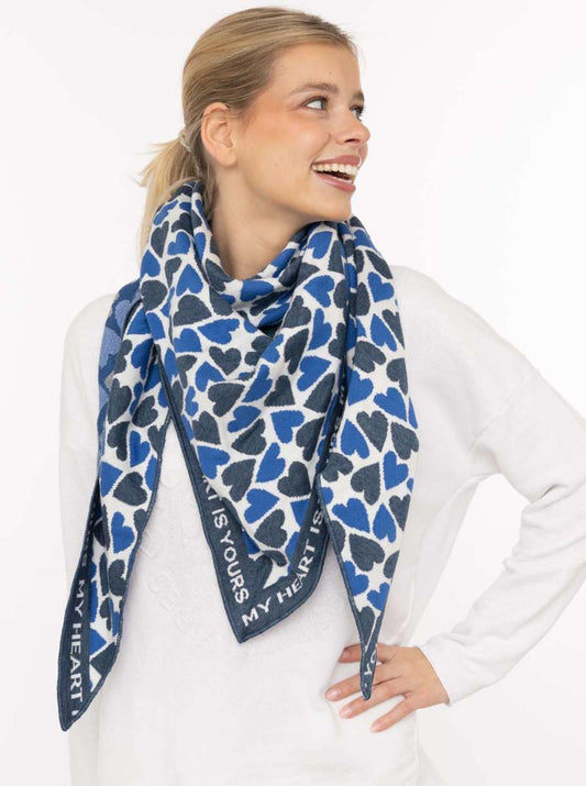 💕 Zwillingsherz Dreieckstuch "My Heart" Baumwolle Jeans