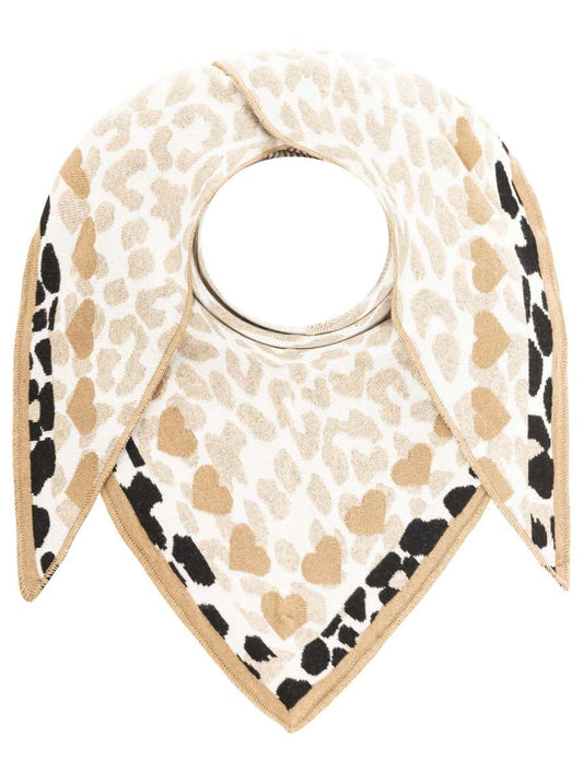 💕 Zwillingsherz Dreieckstuch "Animal Love" Baumwolle Braun