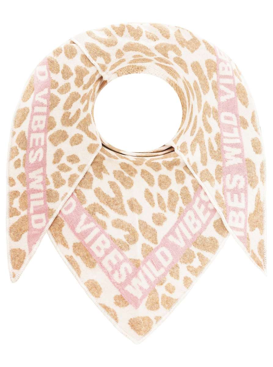 💕 Zwillingsherz Dreieckstuch "Doppel Leo" Baumwolle Hellbeige