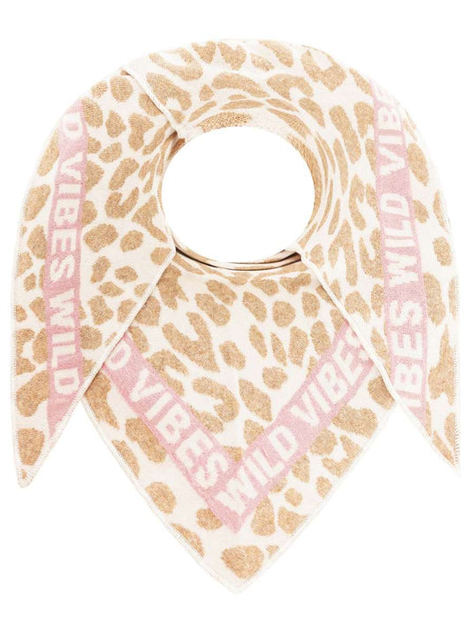 💕 Zwillingsherz Dreieckstuch "Doppel Leo" Baumwolle Hellbeige