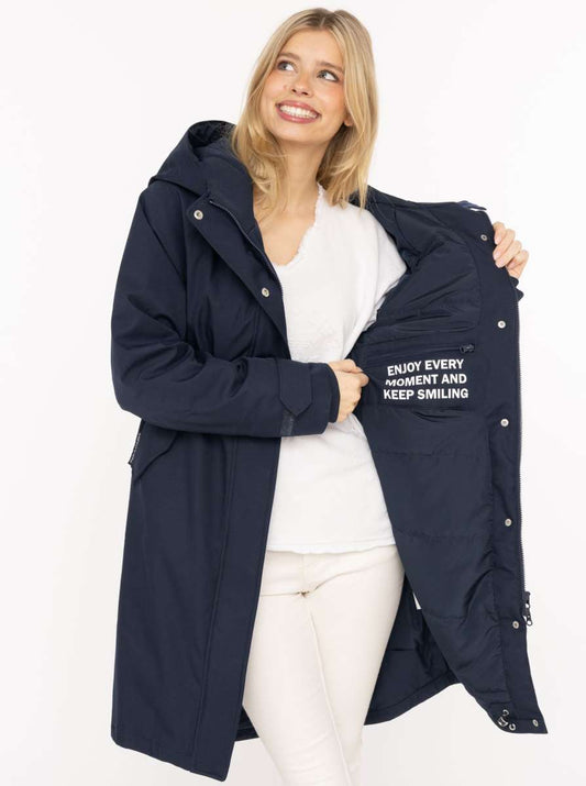 💕 Zwillingsherz Parka "Keep Smiling" Marine