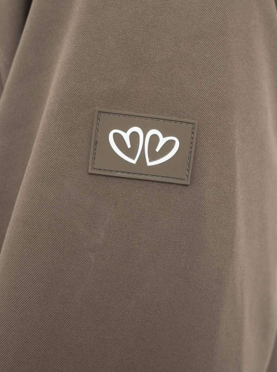 💕 Zwillingsherz Parka "Keep Smiling" Taupe