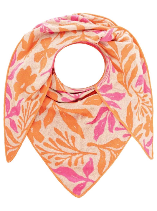 💕 Zwillingsherz Dreieckstuch "Blätter Mix" Pink