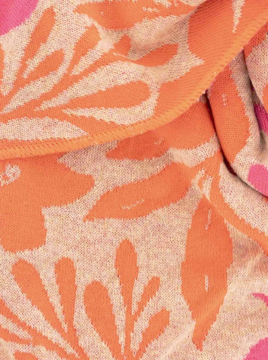 💕 Zwillingsherz Dreieckstuch "Blätter Mix" Pink