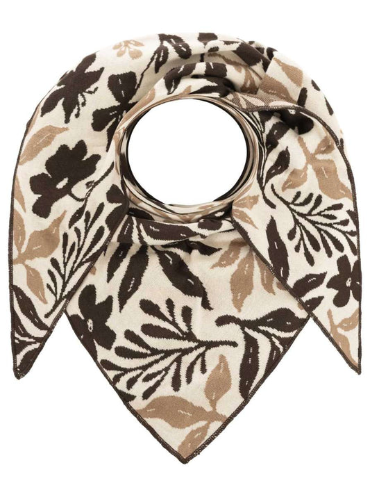 💕 Zwillingsherz Dreieckstuch "Blätter Mix" Beige