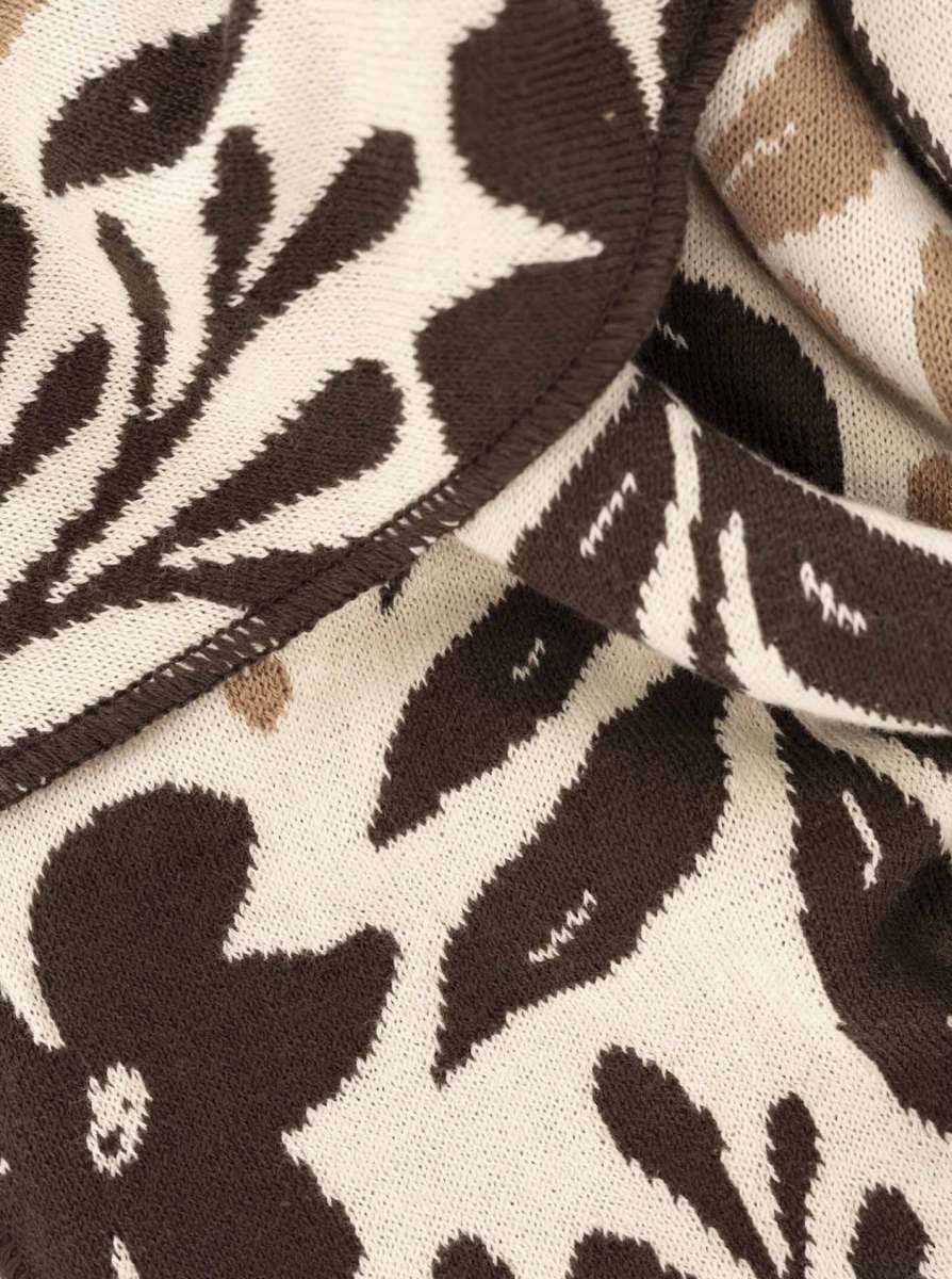💕 Zwillingsherz Dreieckstuch "Blätter Mix" Beige