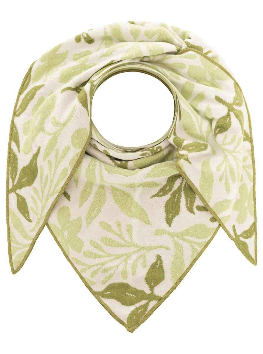 💕 Zwillingsherz Dreieckstuch "Blätter Mix" Grün