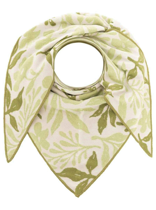 💕 Zwillingsherz Dreieckstuch "Blätter Mix" Grün