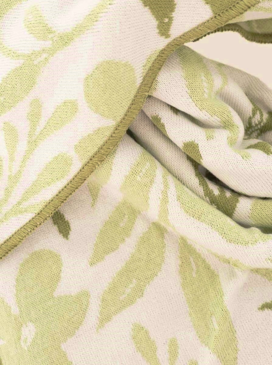 💕 Zwillingsherz Dreieckstuch "Blätter Mix" Grün