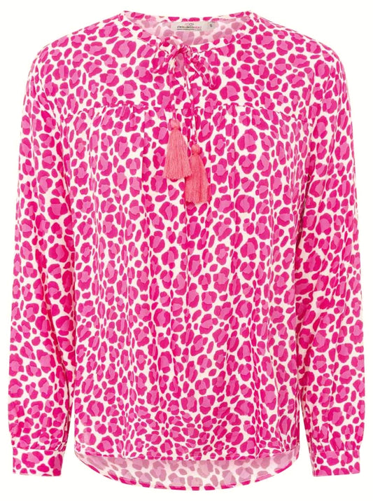 💕 Zwillingsherz Bluse "Classic Leo" 100 % Viskose Pink
