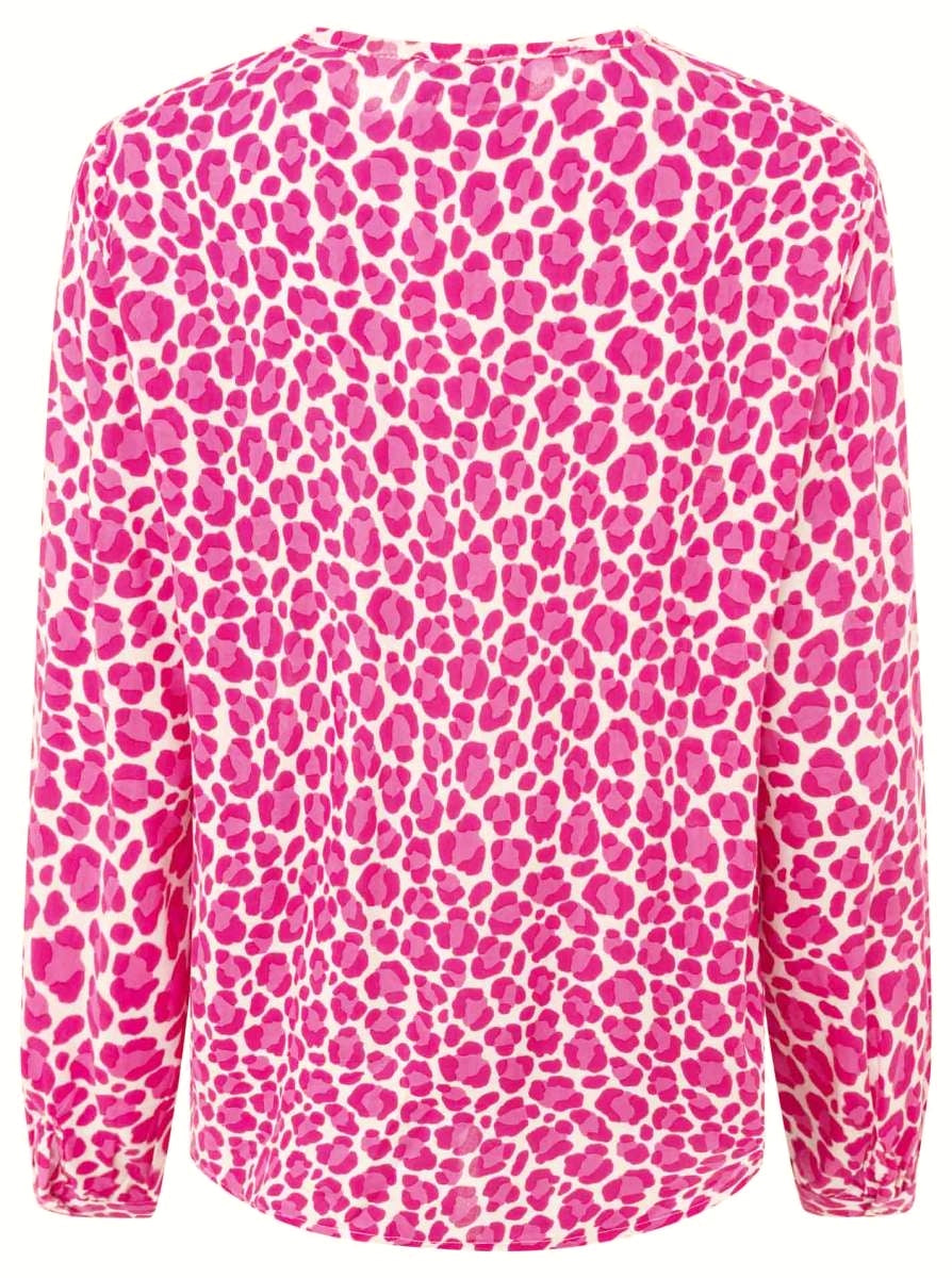 💕 Zwillingsherz Bluse "Classic Leo" 100 % Viskose Pink