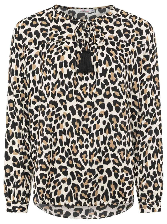 💕 Zwillingsherz Bluse "Classic Leo" 100 % Viskose Beige