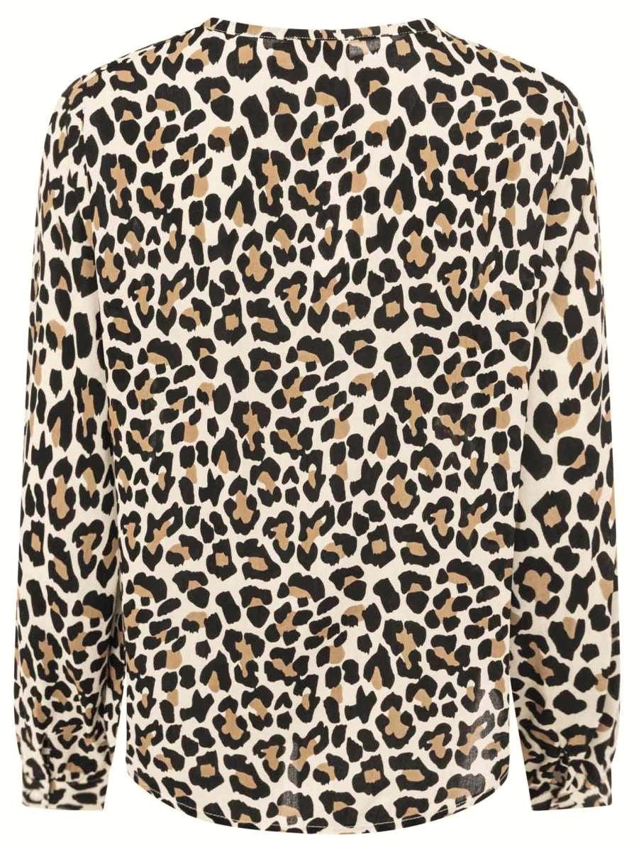 💕 Zwillingsherz Bluse "Classic Leo" 100 % Viskose Beige