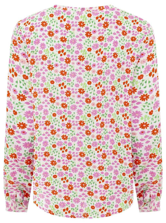 💕 Zwillingsherz Bluse "Mille Fleur" 100 % Viskose Pink